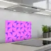Kwadranten - Paars - Roze - Vierkanten keuken achterwand spatscherm klein 900 -3d_schuin