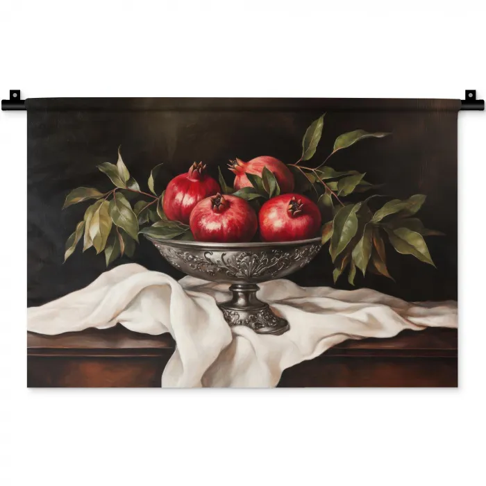 Granaatappels - Klassiek - Vintage Wandkleed katoen klein -zz3d