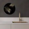 Gouden palmtakken KitchenYeah - Keuken - Wandcirkel Forex klein -sfeer1