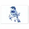 Vogel - Delfts blauw - Illustratie - Bloemen Placemat vinyl groot -zzsfeer1_Kitchenyeah-website
