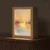 Modern - Abstract - Goud - Roze Light Box met kabel (Tafellamp) klein -z3d_website