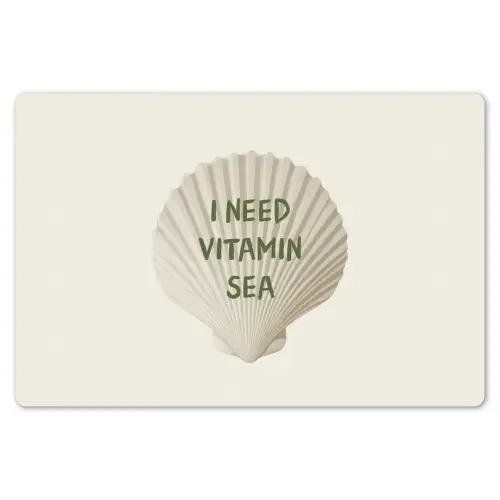 Schelp - Quote - Groen Placemat vinyl groot -zzsfeer1_Kitchenyeah-website