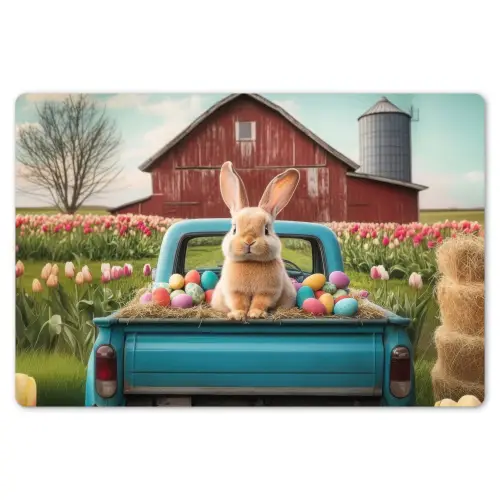 Konijn - Boerderij - Eieren Placemat vinyl groot -zzsfeer1_Kitchenyeah-website