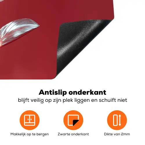 Sierlijk - Bloem - Roze - Glazen Inductie beschermer vinyl 3mm klein -zzzzzzz-td-onderkant