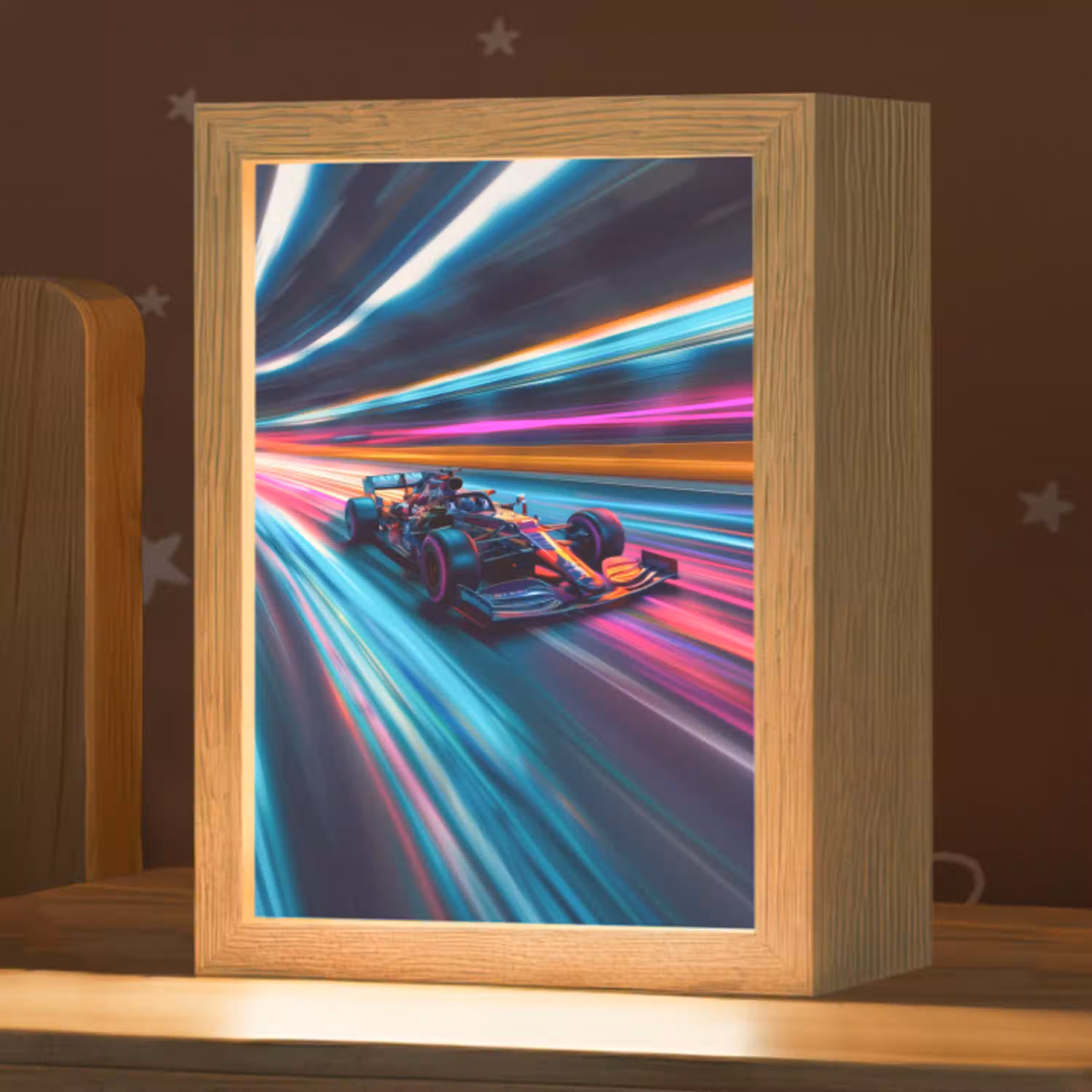 Formule 1 - Auto - Race - Jongens - Kleurrijk Light Box met kabel klein -zzz_3d_website