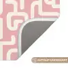 Doolhofpatroon - Roze - Wit - Abstract Badmat klein 997 -USP_AntislipNL