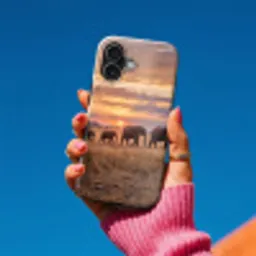 Olifanten - Savanne - Zonsondergang - Afrika - Warm Toughcase MagSafe Apple iPhone 17 klein -Sfeer1V