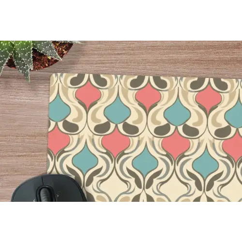 Barok - Retro - Kleurrijk muismat rubber klein 262 -closeup