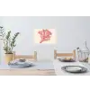 Koraal - Stipjes - Roze Muursticker klein -eettafel