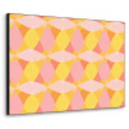 Kleurrijk - Ruitpatroon - Bladvormen Textielframe zwart klein 947 -3d