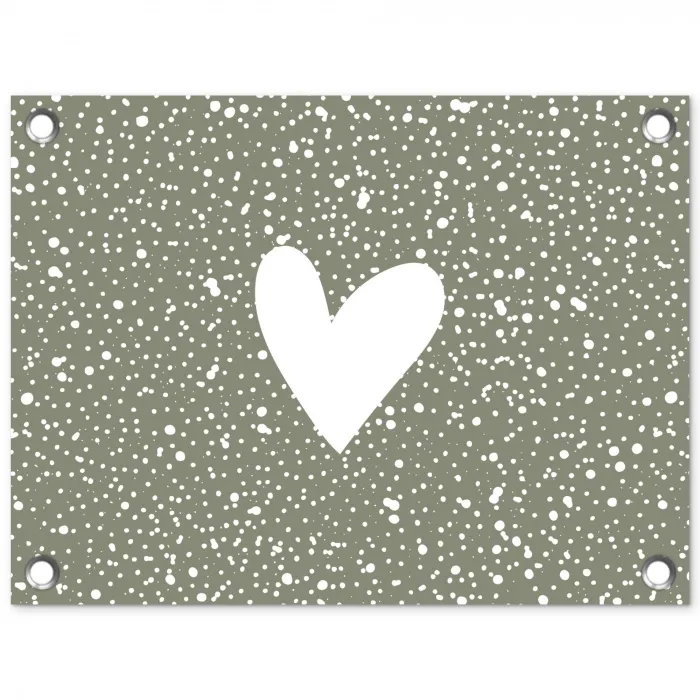 Hart - Design - Liefde tuinposter los doek klein -3d