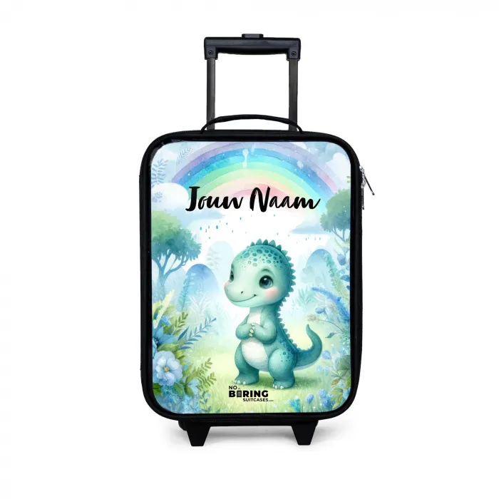 Daantje Dino Kinderkoffer - Zwart klein -3d