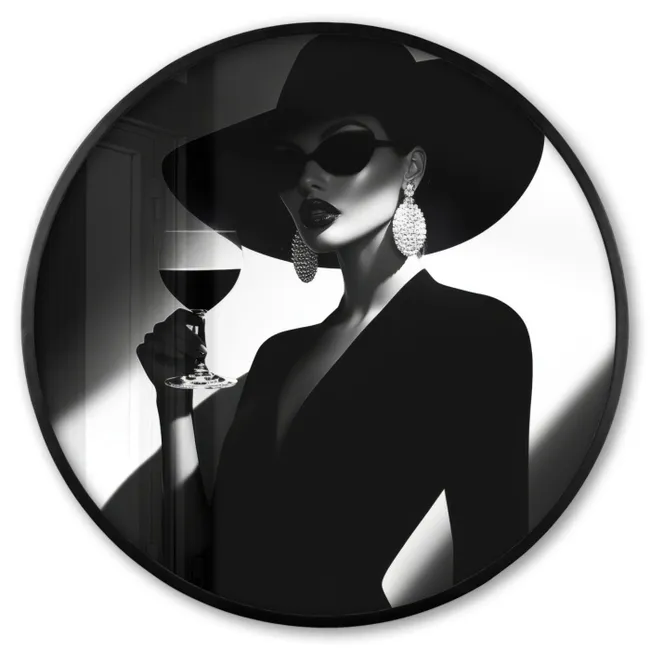 Photo Frame Round - Woman - Wine - Chic