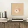 Perzik - Lijntekening - Pit - Beige aluminium wit klein -sfeer1