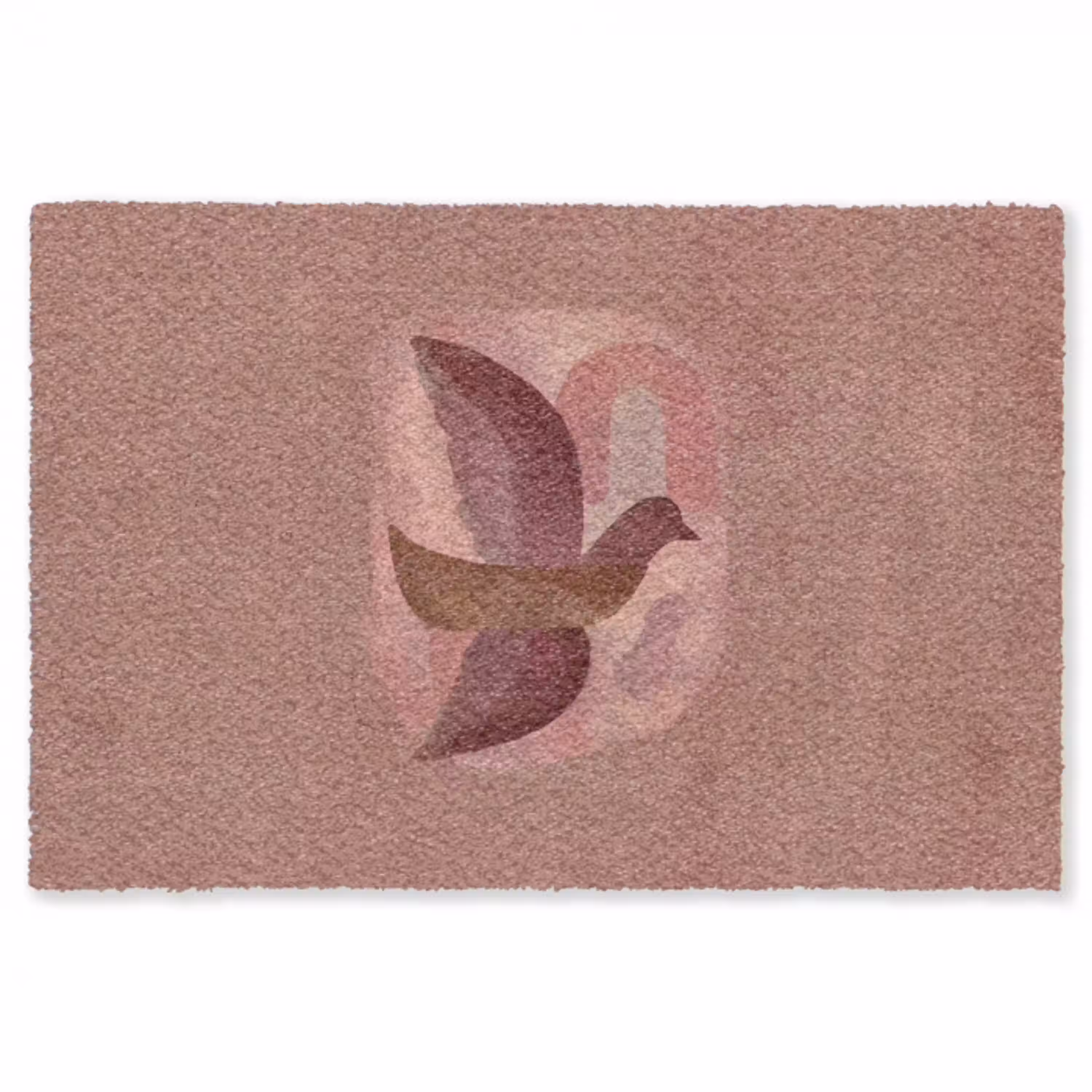 Illustratie - Vogels - Abstract - Roze Vloerkleed Rechthoek klein -3d