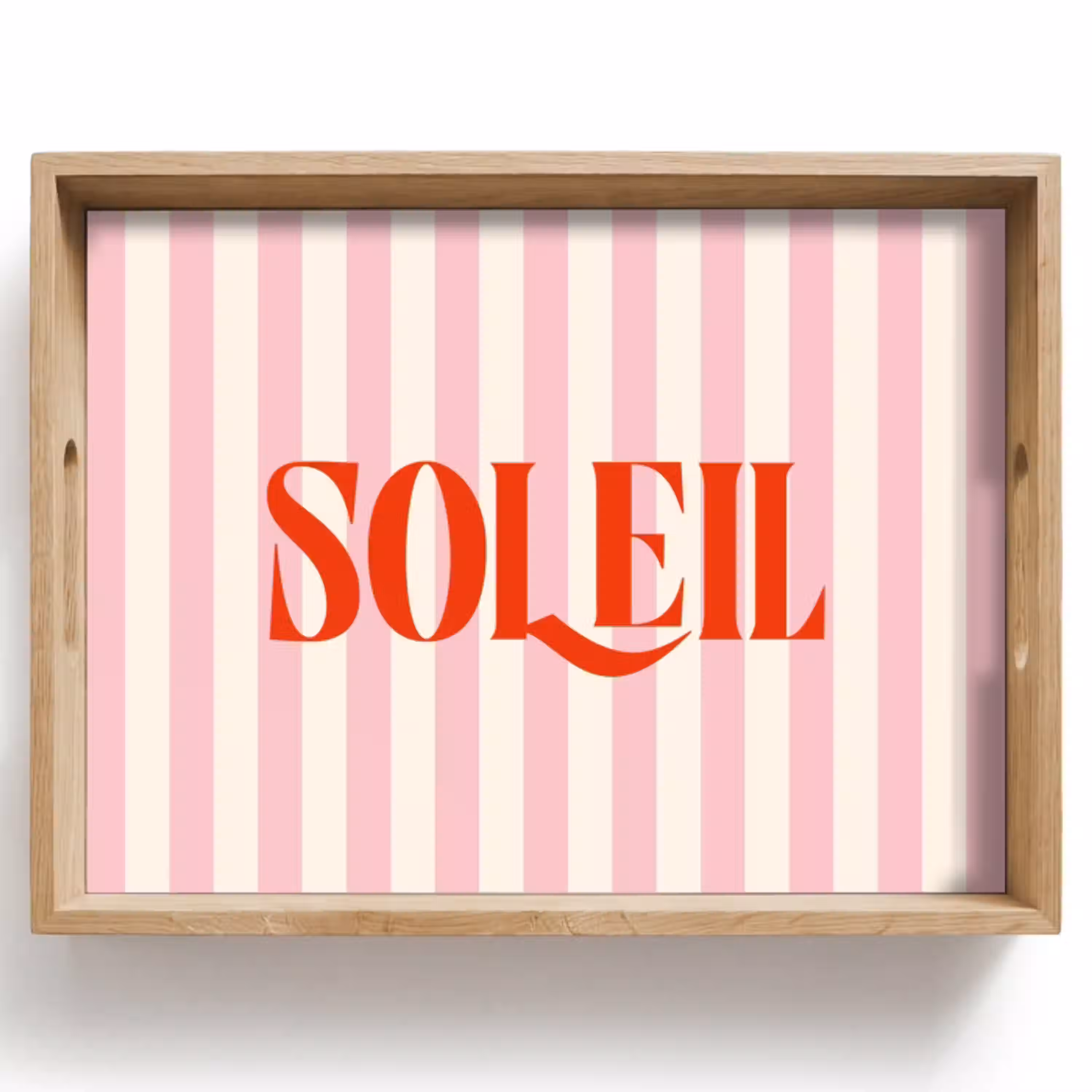 Zachtroze - Rood - Strepen - Soleil Dienblad Rechthoek middel -z3d_shopping