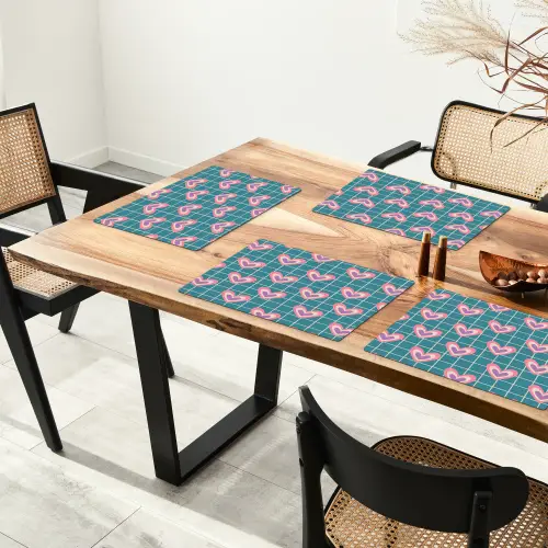 Hartjes - Raster - Patroon - Blauw Placemat vinyl groot 368 -zzsfeer4_Kitchenyeah-website