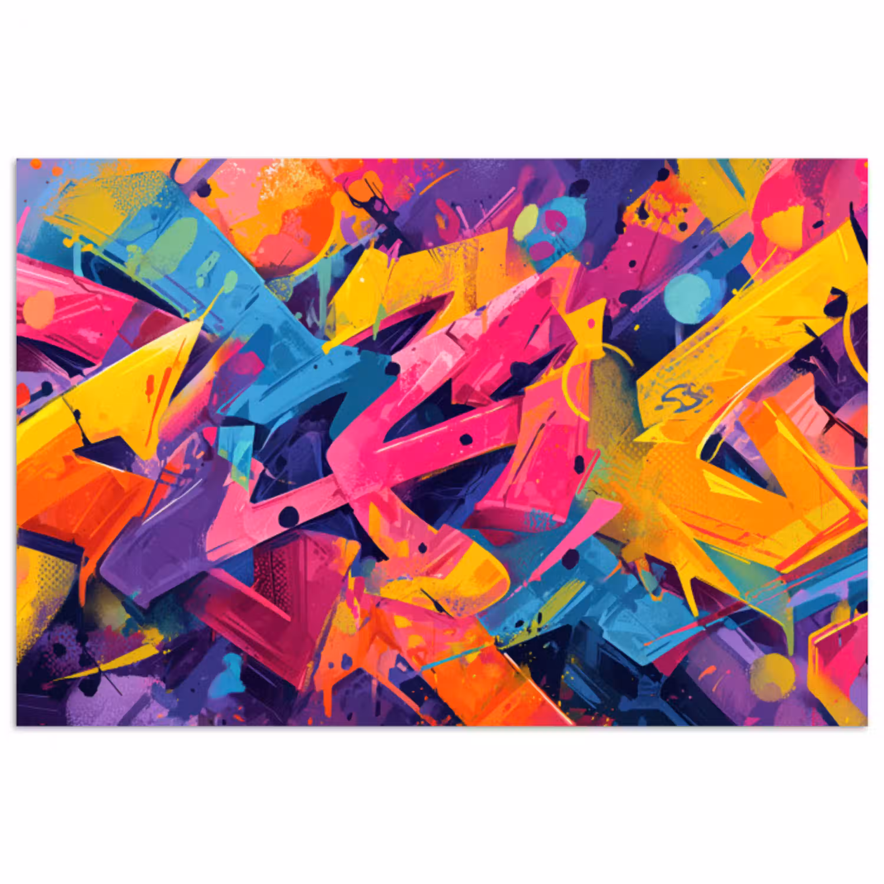Abstract - Vormen - Kleurrijk poster papier klein -3d