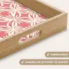 Roze - Bloemenmotief - Wit - Modern Dienblad Rechthoek middel 911 -USP_HandgreepNL