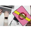 Lippen - Tekst - Kleurrijk laptophoes neopreen klein -bureau