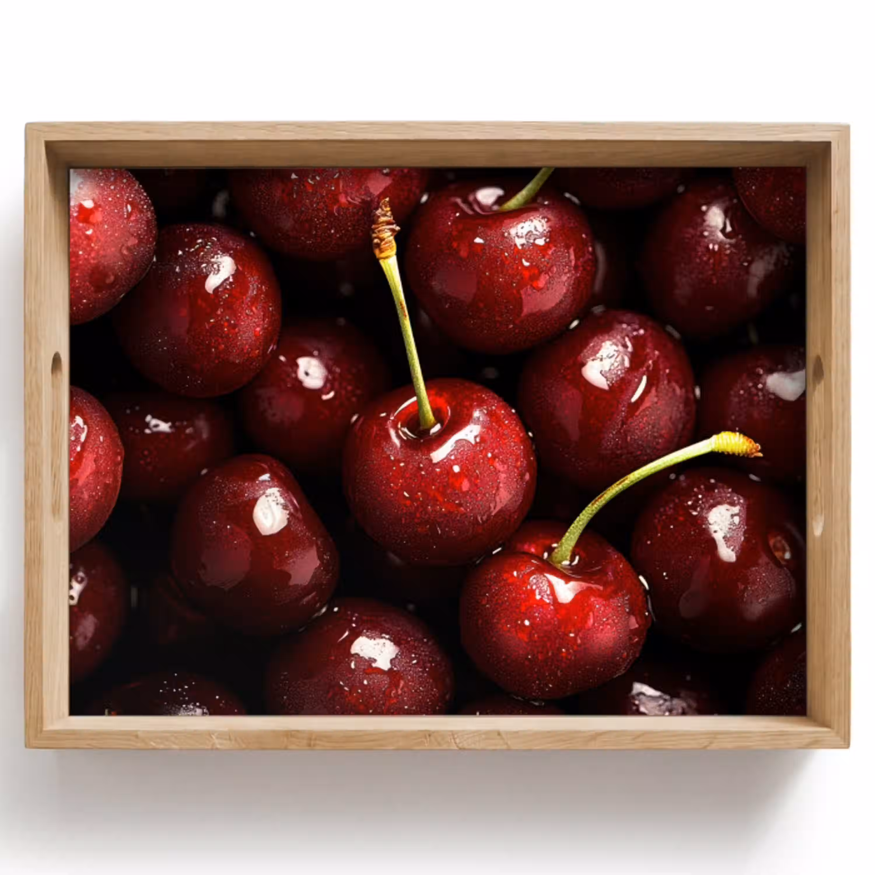 Rood - Fruit - Kersen Dienblad Rechthoek middel -z3d_shopping