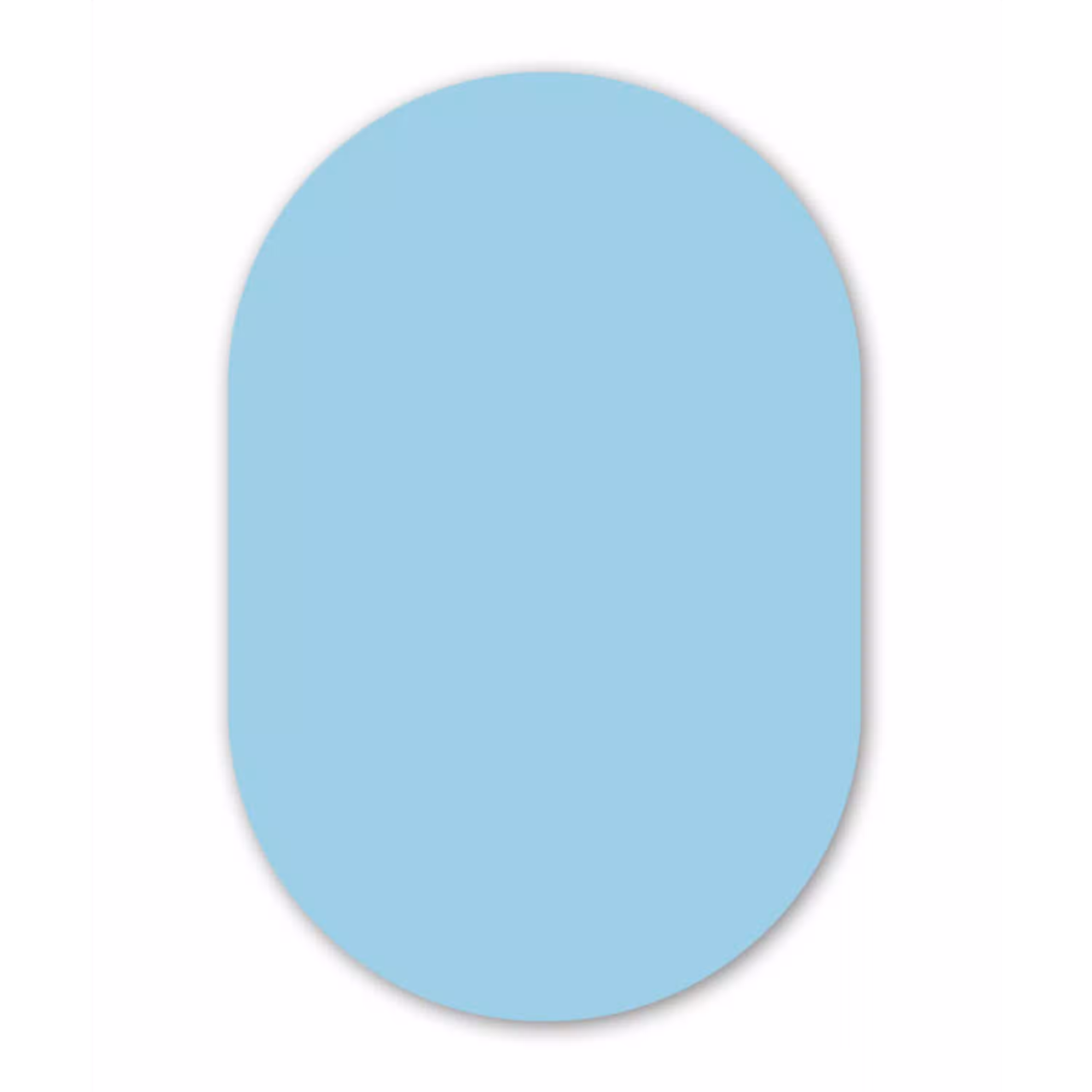 Ice - Blue - Blauw Wandcirkel Ovaal Aluminium middel 839 -3d
