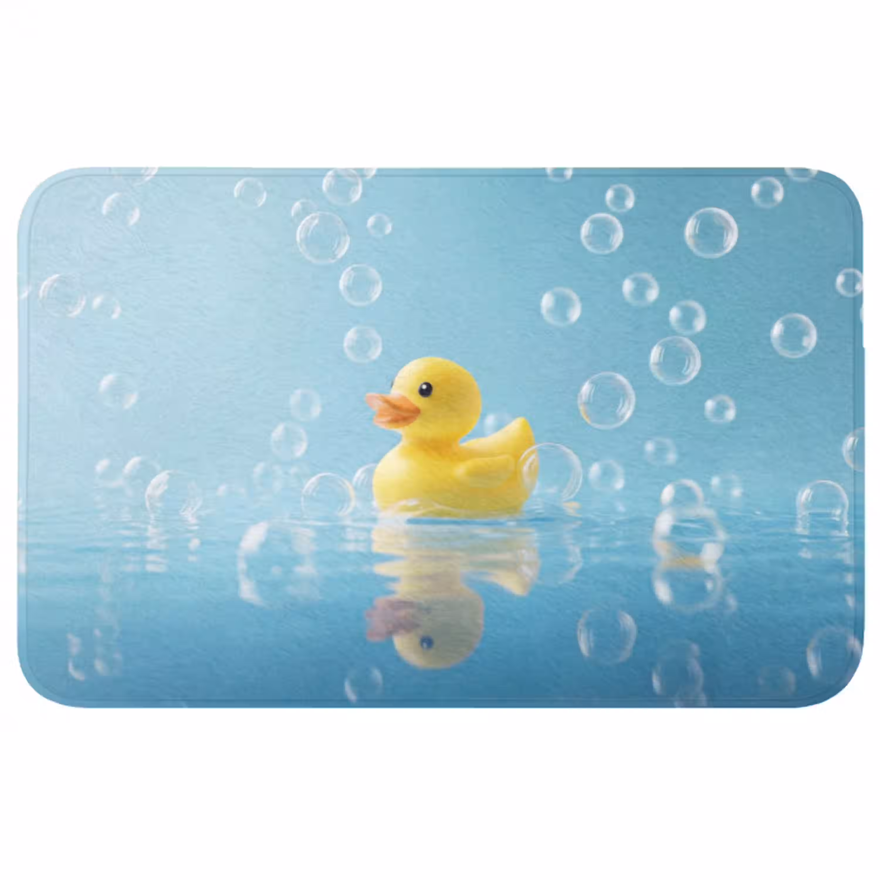 Bubbels - Badeend - Geel WCmat middel -3d