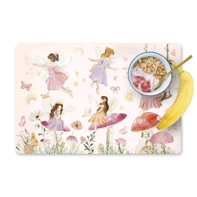Placemat - 6 pieces - Elves - Princess - Flowers - Girls - Pink - Children