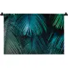 Bladeren - Tropisch - Jungle - Donkergroen Wandkleed katoen klein -zz3d