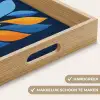 Abstract - Bladeren - Blauw Dienblad Rechthoek middel -USP_HandgreepNL