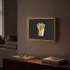 Friet - Goud - Chrome - Eten Light Box met batterij (Wandlamp) middel -sfeer1