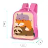 Dieren - Slapen - Samen Kinderrugzak - Roze middel -productfoto_formaten