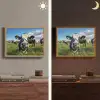 Koe - Tong - Weide Light Box met batterij (Wandlamp) middel -sfeer3