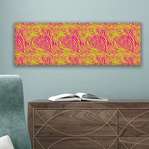 Neon - Zebra - Roze - Groen canvas 2cm klein 828 -sfeer4