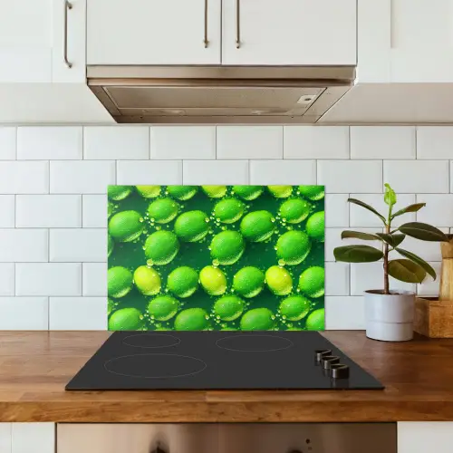 Limoen - Groen - Water keuken achterwand spatscherm klein 900 -sfeer2