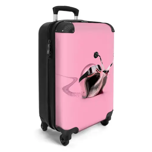 Escar-Go - Roze Koffer - NBS - Handbagage middel -productfoto_3d