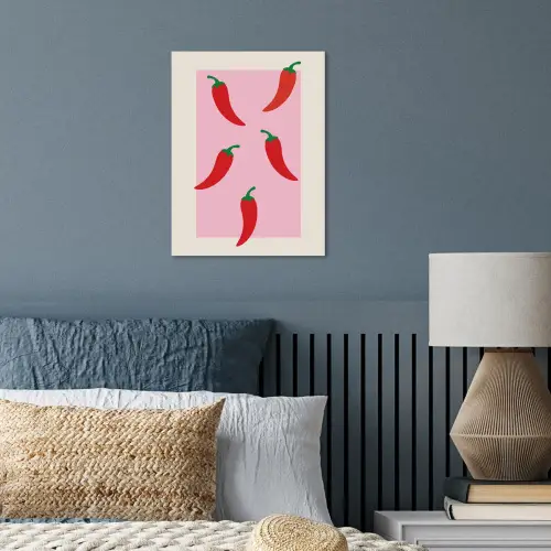 Pepers - Rood - Illustratie poster papier klein -sfeer2