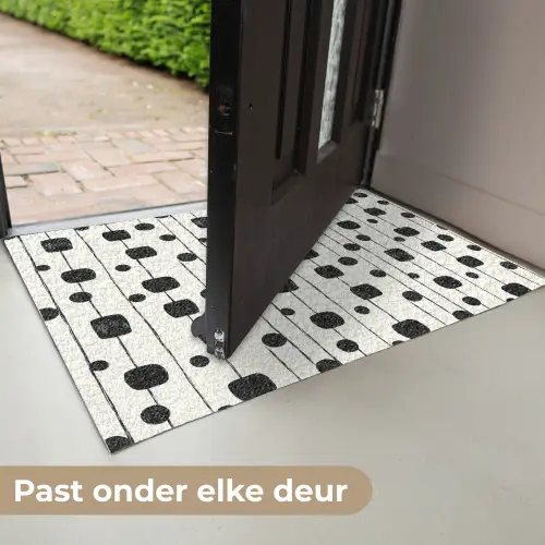Grafisch - Modern - Zwart Deurmat klein 898 -USP_NL