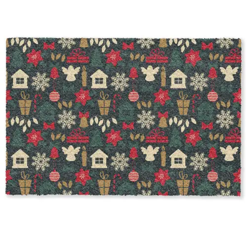 Patroon - Kerst - Symbolen Deurmat klein 898 -zkaufland3d