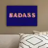 Badass - Panterpint - Schaduw - Roze canvas 2cm klein -sfeer3