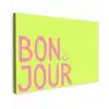 Groen - Smiley - Bonjour - Roze canvas 2cm klein -z3d
