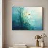 Waterplanten - Vissen - Kleurrijk - Water Textielframe zwart klein -sfeer2