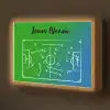 Voetbal - Tactiek - Spel - Groen - Blauw Light Box met batterij (Wandlamp kind) middel -z3d_website