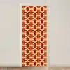 Geometrisch - Retro - Oranje deurposter klein 289 -3d_beige