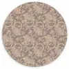 Oosters - Bloemen - Beige - Grijs Wandcirkel plexiglas klein 852 -3d