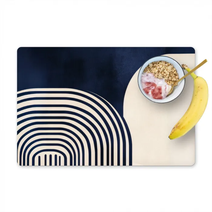 Donkerblauw - Abstract - Lijnen Placemat vinyl groot -zzzproduct_Kitchenyeah-website