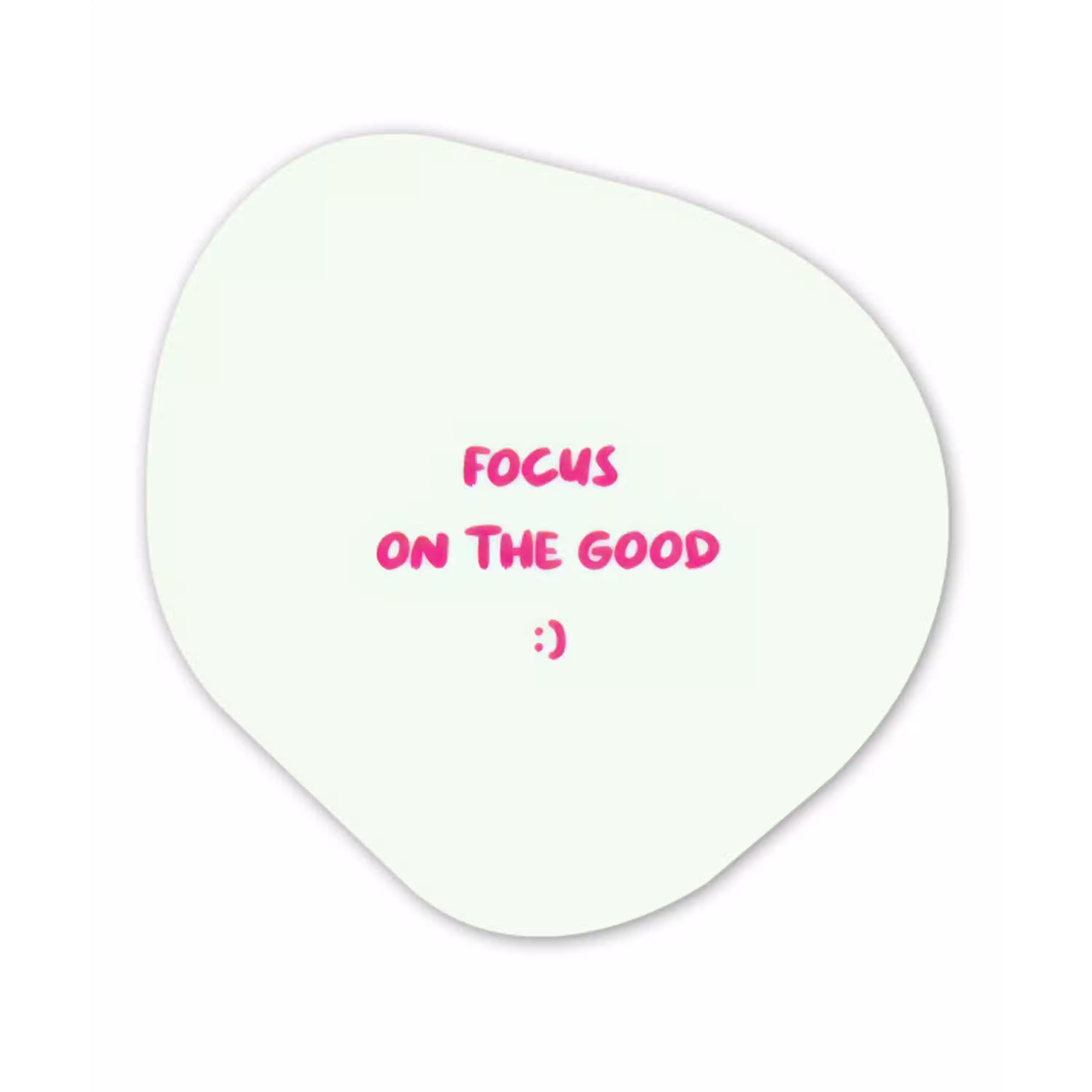 Focus - Beige - Roze - Smiley Wandcirkel Organisch Forex 3mm klein -3d