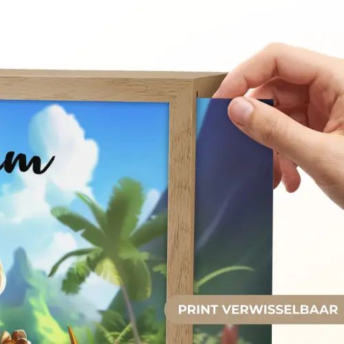 Dino - Voetbal - Groen Light Box met batterij (Wandlamp kind) middel -USP_websiteprintNL