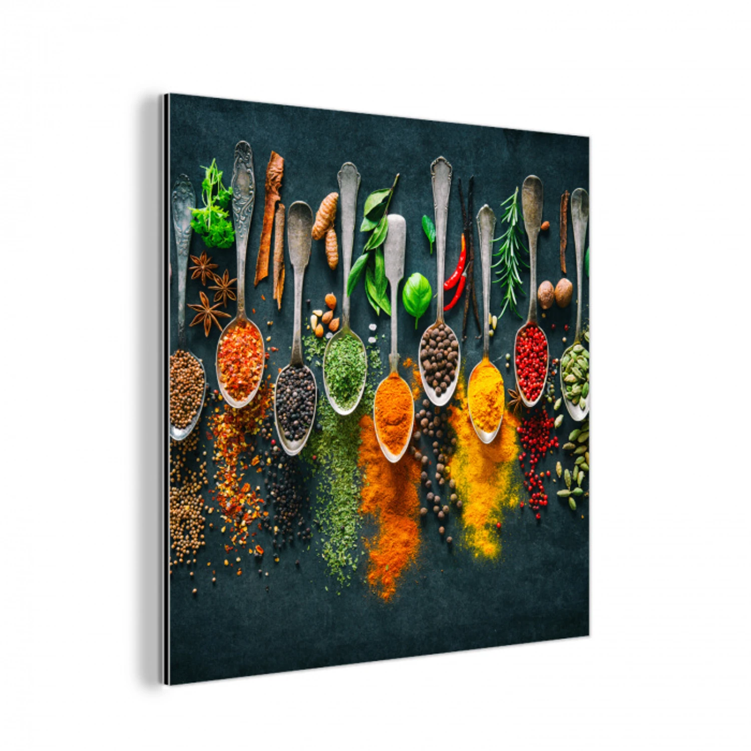 Kruiden - Specerijen - Lepels aluminium wit klein -3d