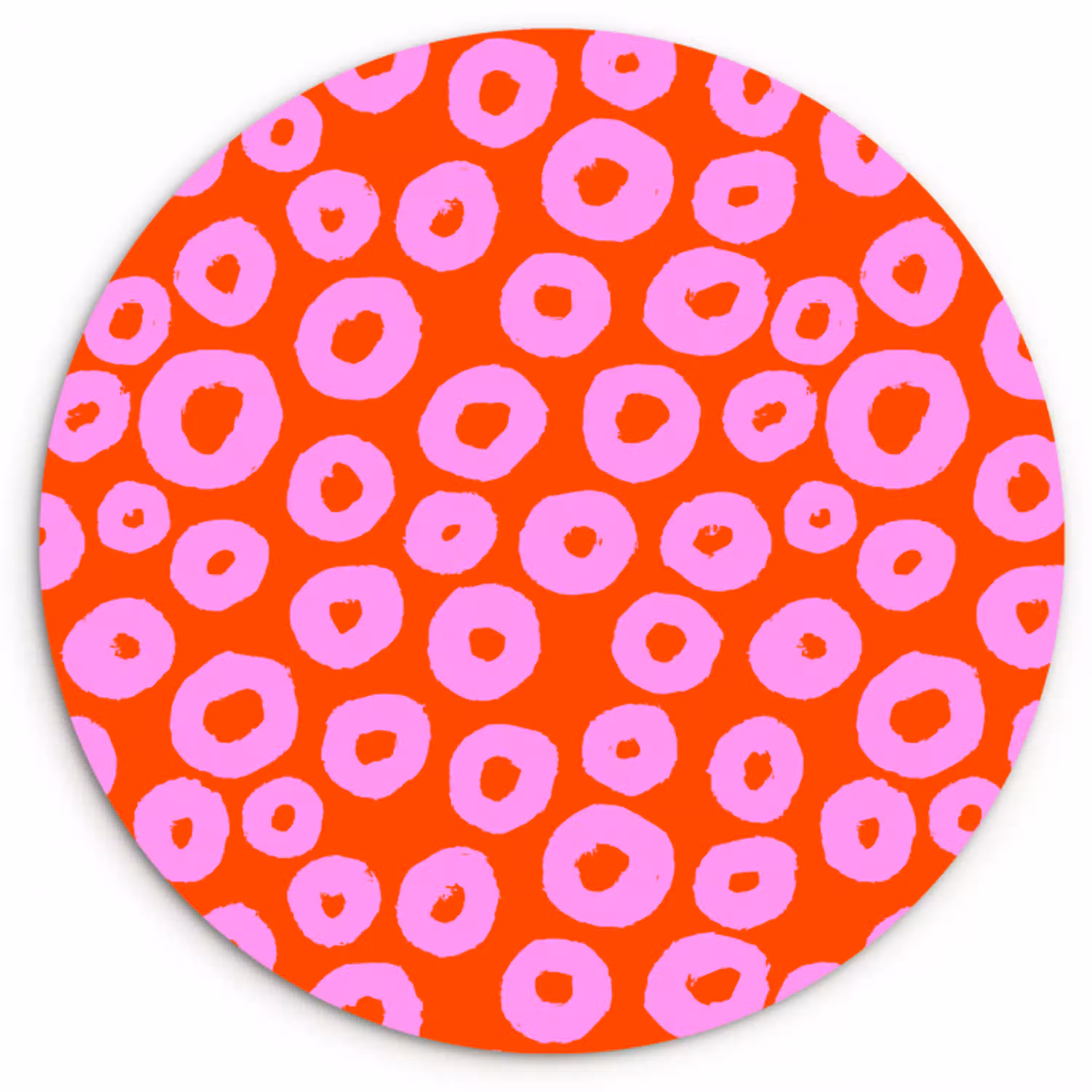 Rondjes - Roze - Rood Wandcirkel plexiglas klein 852 -3d